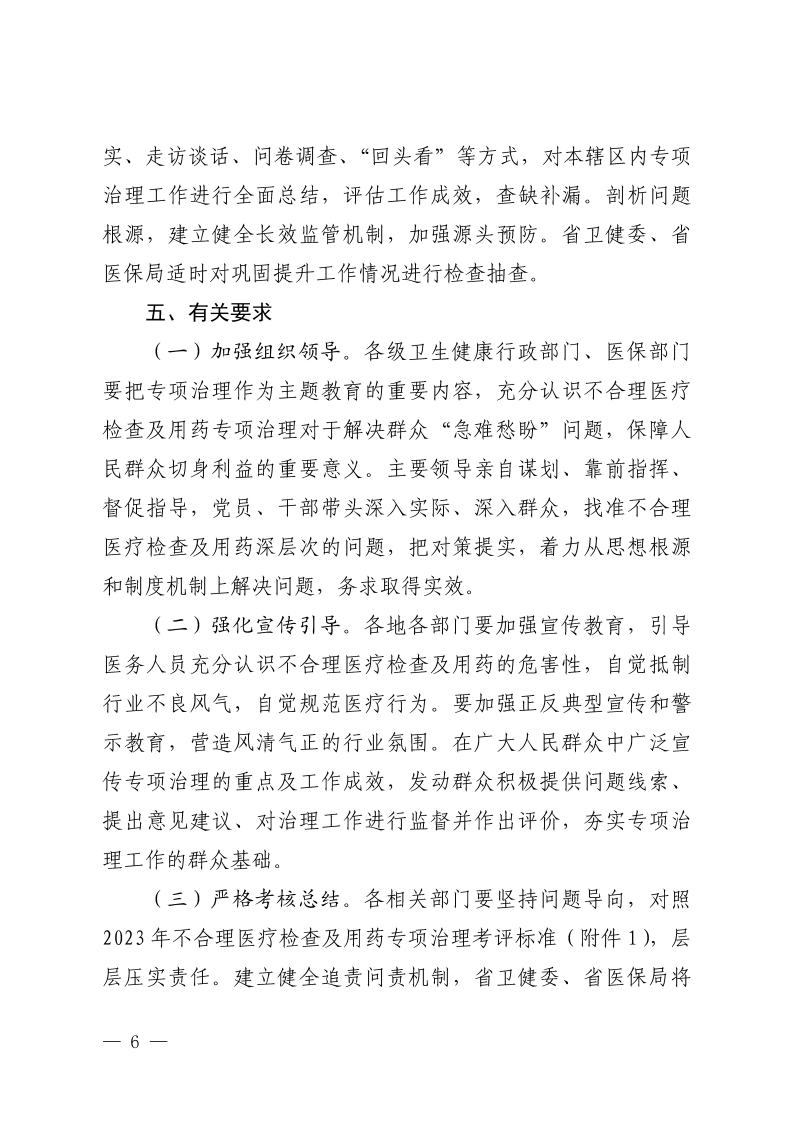 （省发）鄂卫通〔2023〕13号 关于印发《2023年医疗机构不合理医疗检查及用药突出问题专项治理工作方案》的通知(1)jpg_Page6